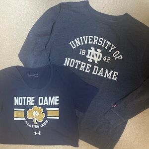 Tribeland Sweats League Notre Dame Sweatshirt & Under Armour Notre Dame T-Shirt